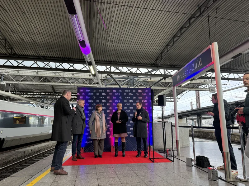 Ansprachen zur Eröffnung durch die Vorstände der ÖBB und DB sowie Minister aus Deutschland, Belgien und Frankreich